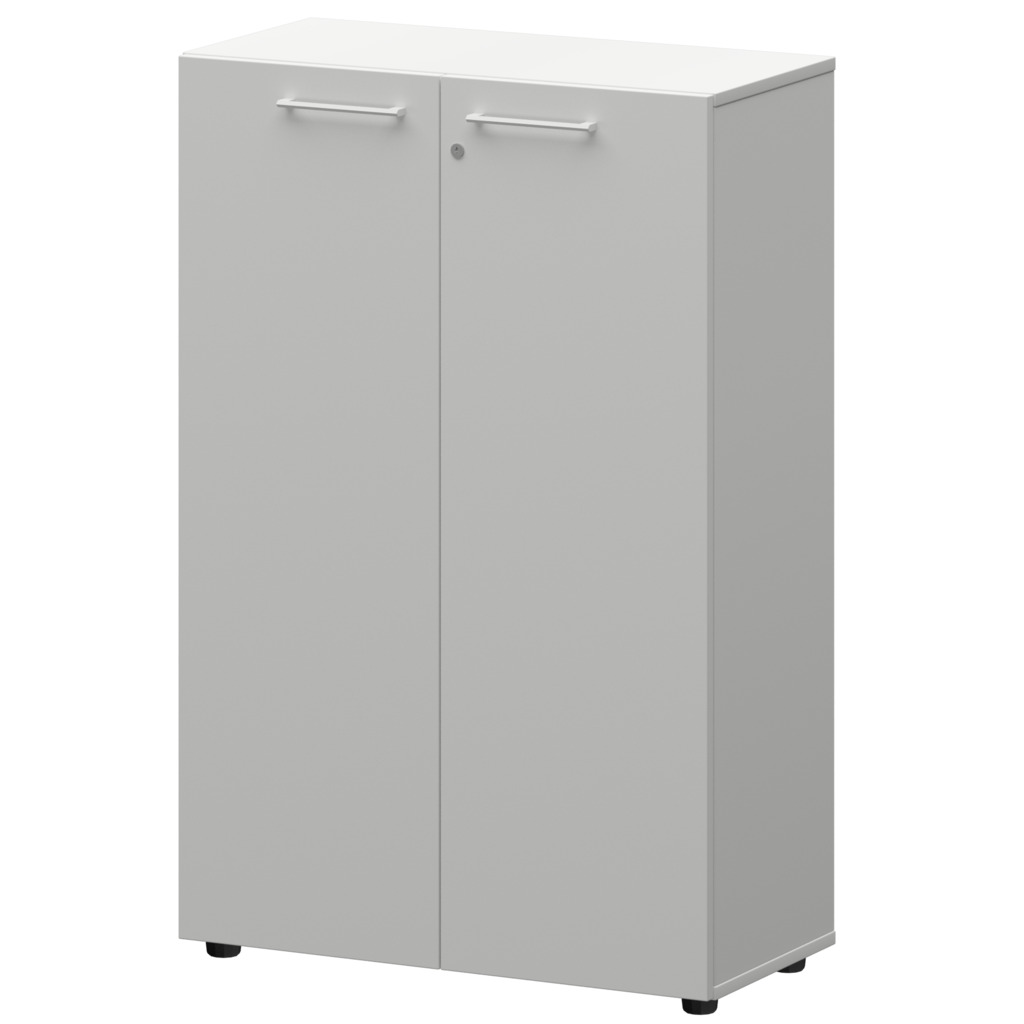 Шкаф средний закрытый СМШ38F(Б) Белый 792x380x1190 Кортез — 2