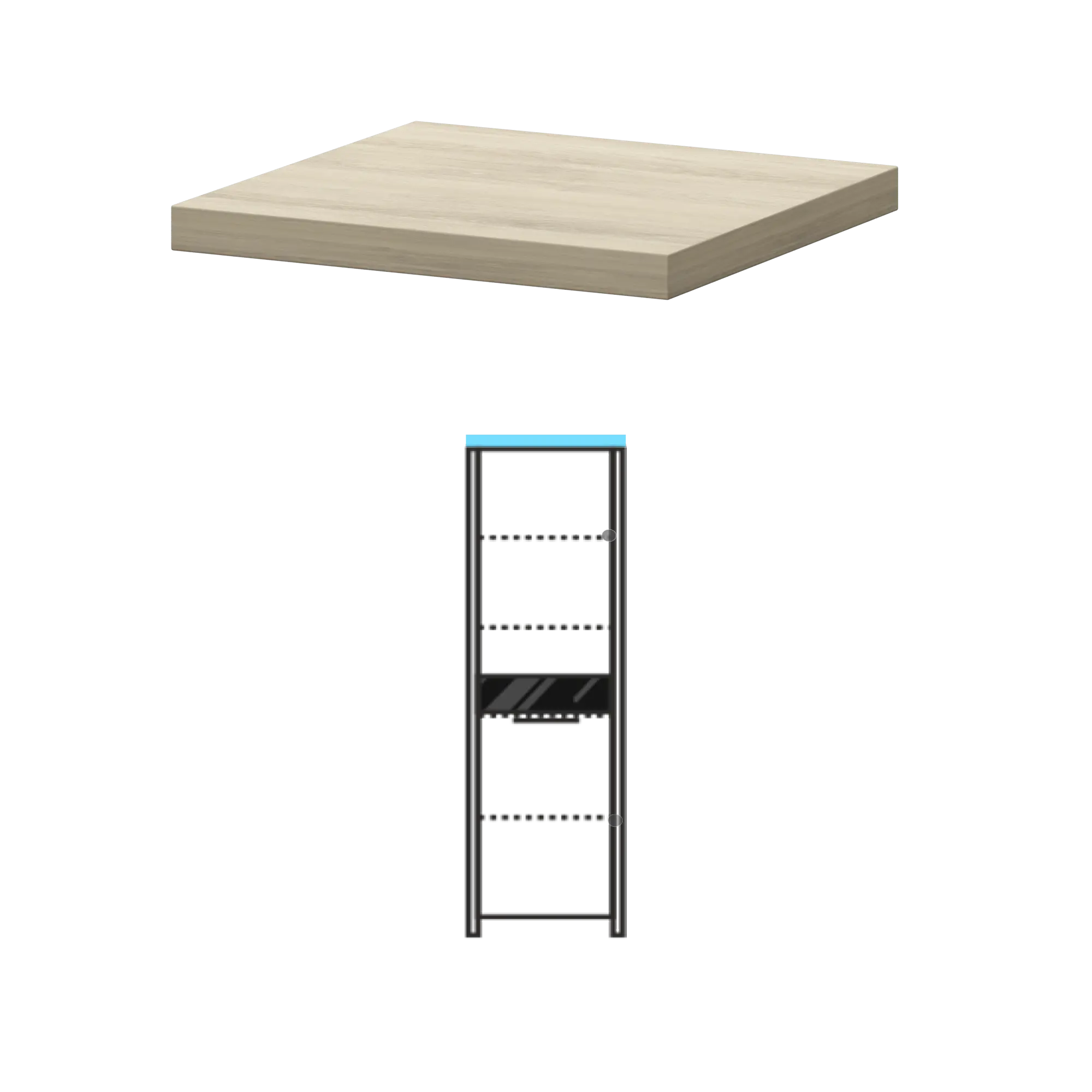 Топ КТ-70.38 Кронберг 468×441×38 Акцент