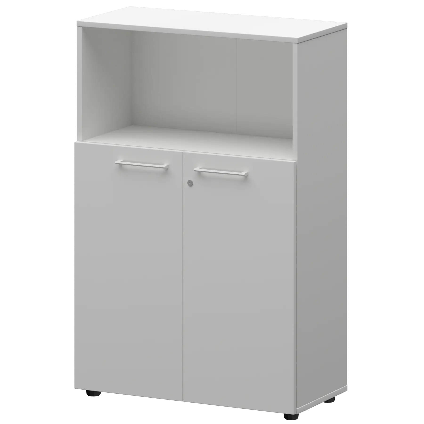 Шкаф средний с нишей СМШ38.28F(Б) Белый 792×380×1190 Кортез